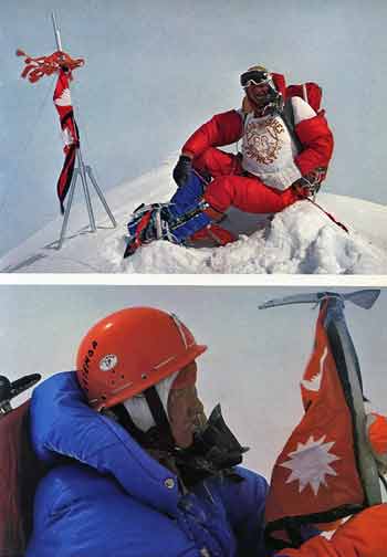
Everest First Ascent Southwest Face - Pete Boardman and Pertemba on Everest summit September 26, 1975 - Everest The Hard Way book
